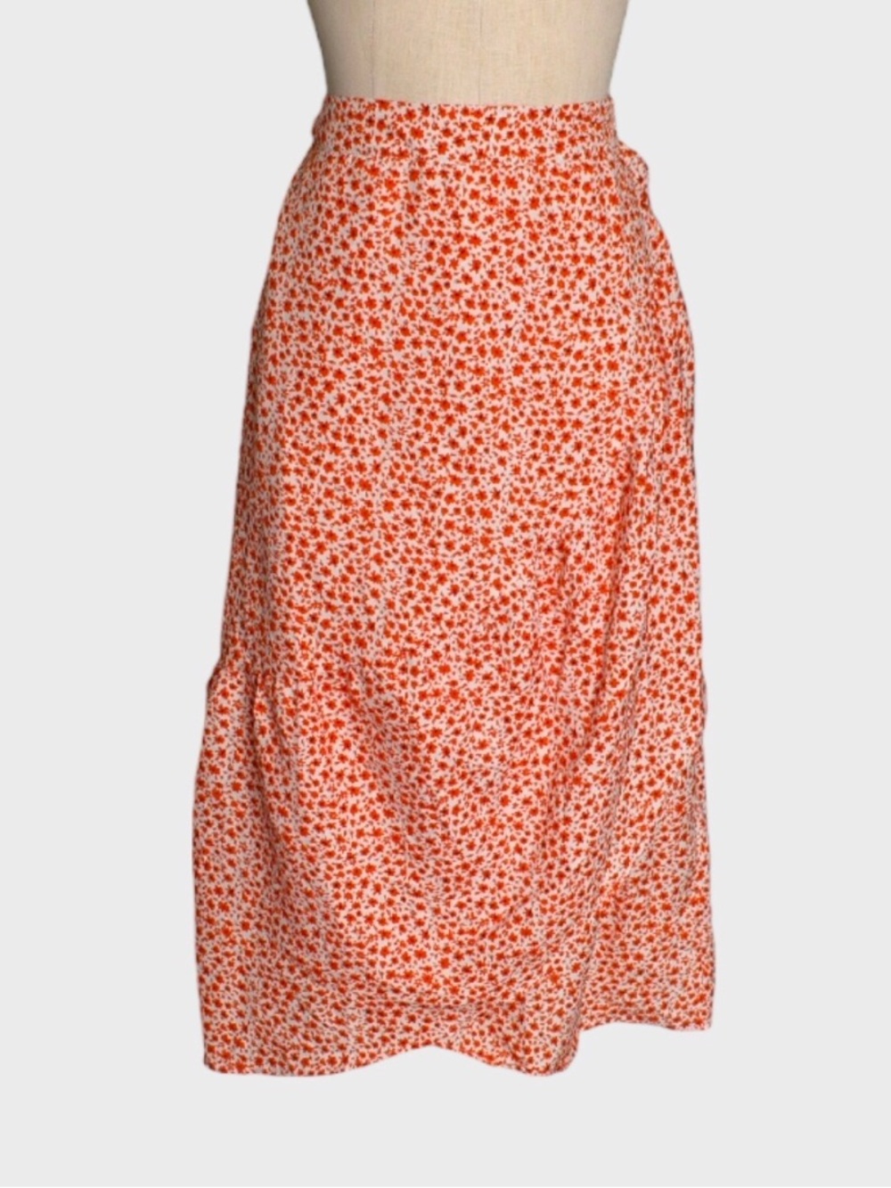 J Gee Floral Faux Wrap Ruffle Skirt